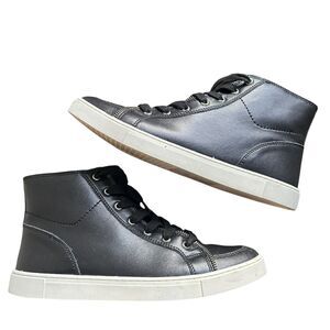 FRYE Sindy Moto Leather High Top Sneakers W Box Black Sz 11‎